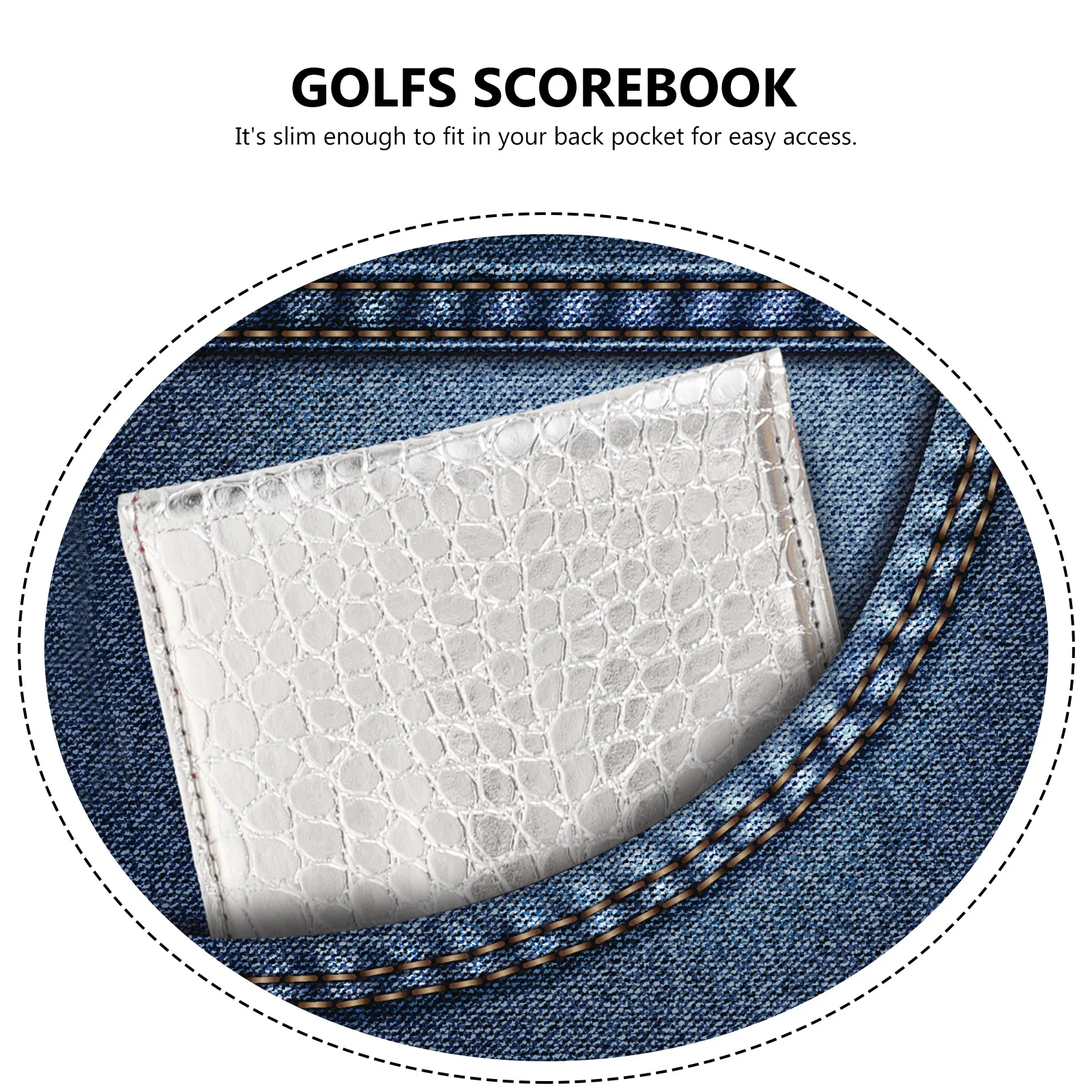 

Portable Golf Scorebook Silver Notebook for Recording Scores Lightweight Golfs Scorecards Holder Outdoor