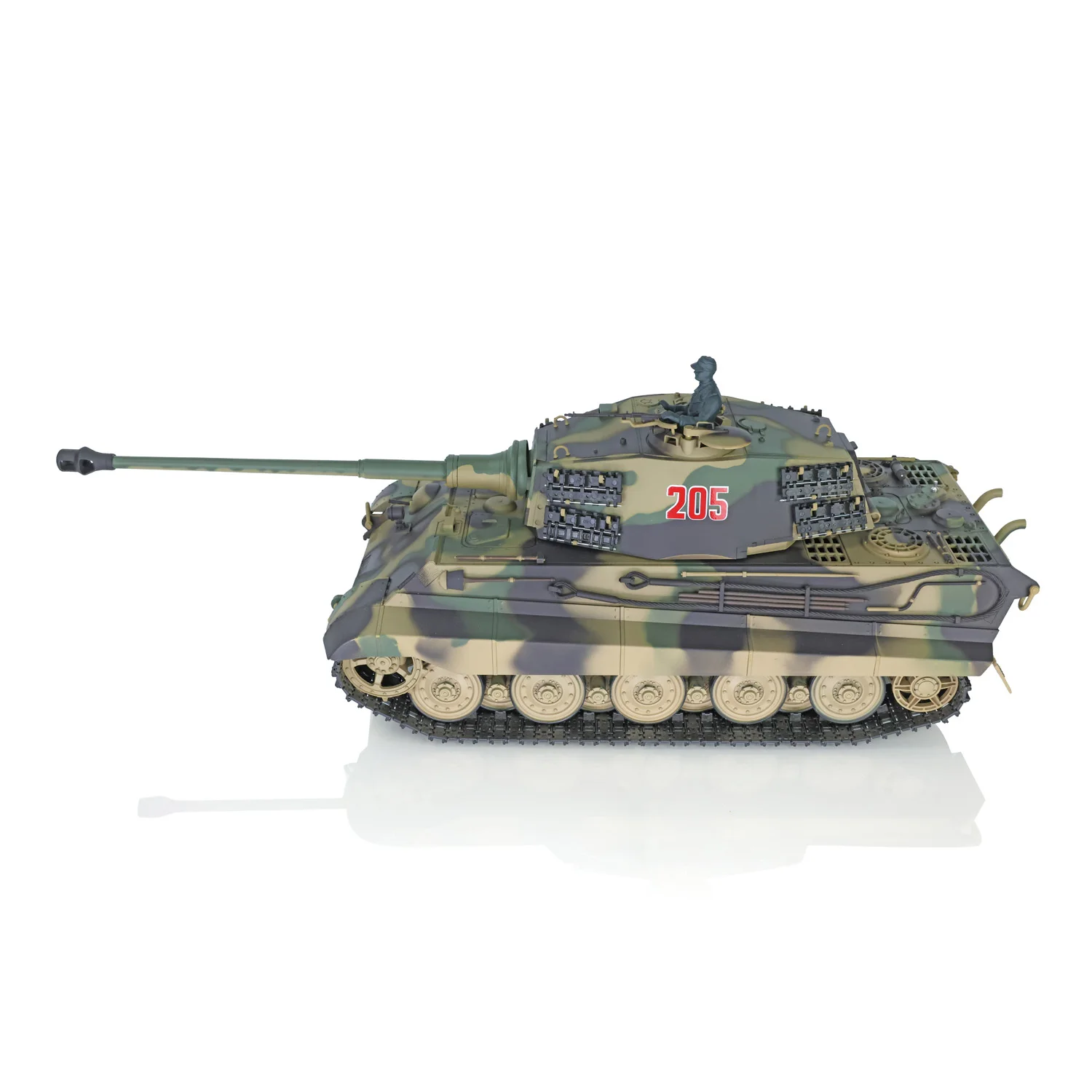 1/16 Skala HENG LONG 7.0 Plastikowy niemiecki czołg King Tiger RTR RC 3888A 360 °   Głośnik biegu jałowego z wieżyczką do palenia zabawek BB Unit