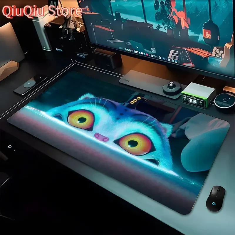 

Коврик для игровой мыши Derpy Tiger 6, с милым тигровым дизайном, нескользящей резиновой основой и гладкой поверхностью — большой удобный настольный коврик для ПК