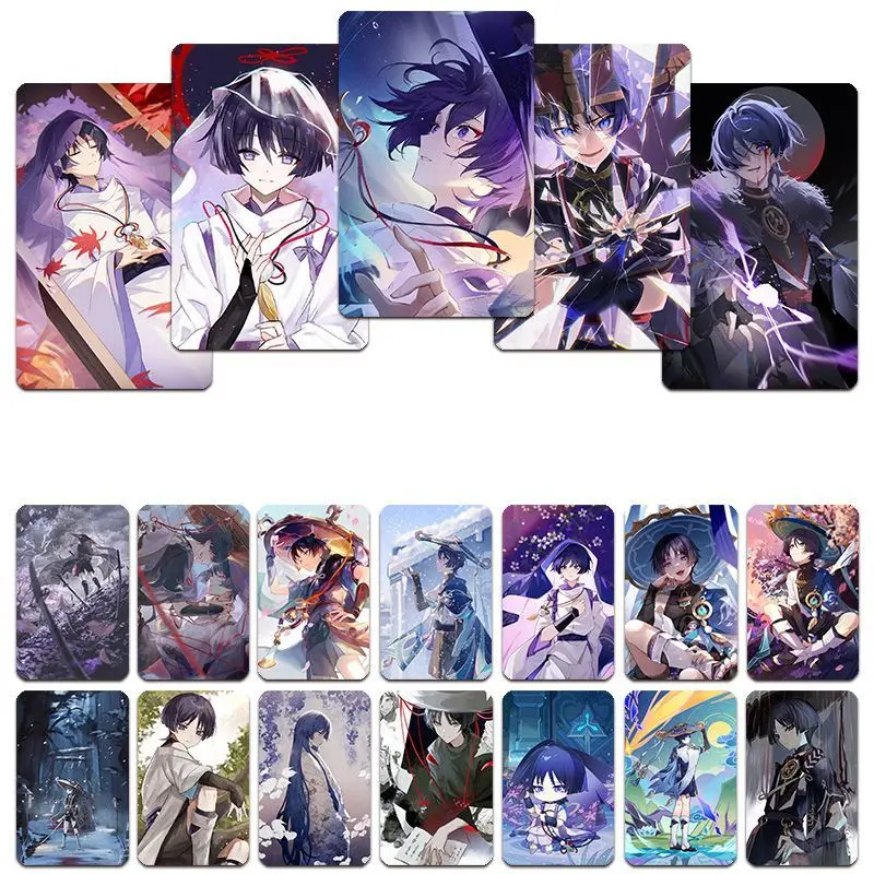 Game Impact Scaramouche Wanderer 10PCS/Set Sticker Photocard HD Printed Cards Decor Stickers For Bus Card Meal Card Sticker