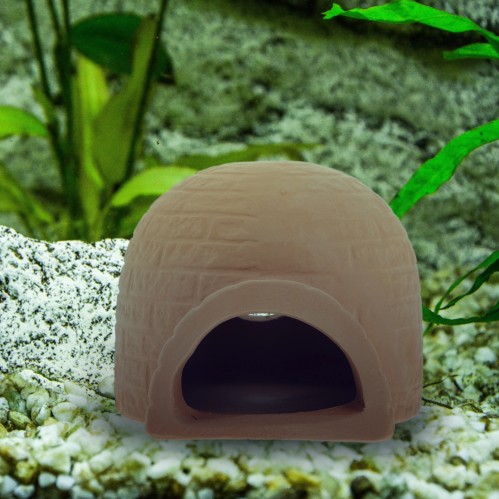 

2Pcs Aquarium Hiding Place Fish Breeding Pot Ceramic Cave for Small Tank Decor Fish Shelter Habitat Landscaping Adornment