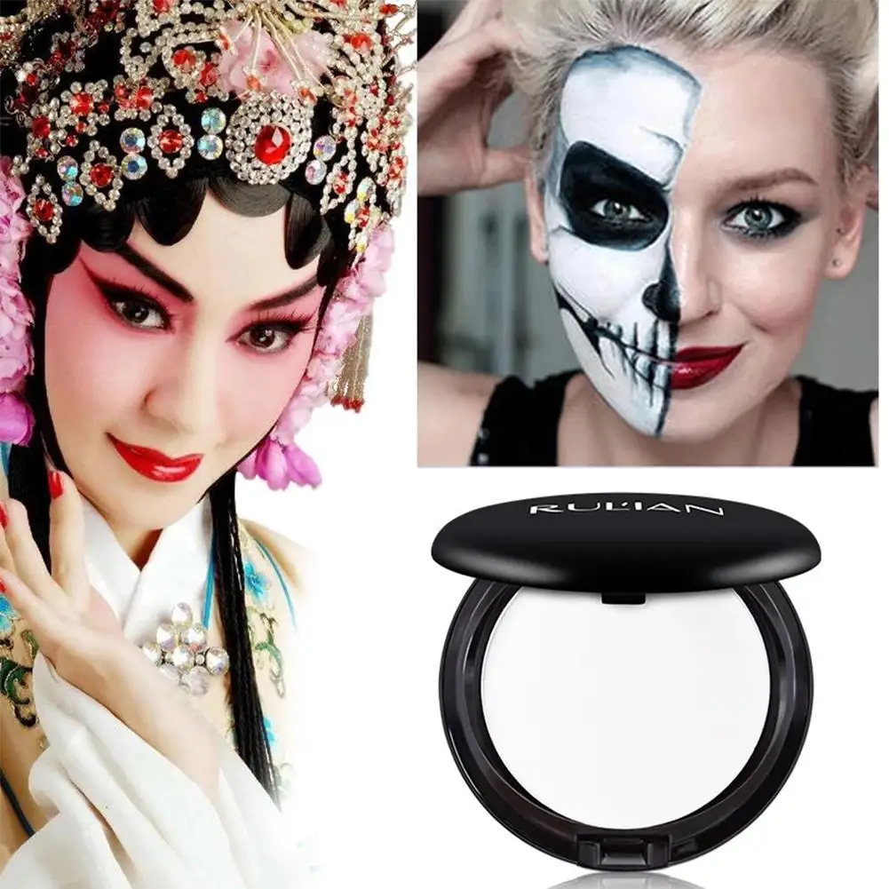 Ghost White Makeup Foundation Cream Concealer Cosplay Pure White Make-Up Face Cream Halloween Face