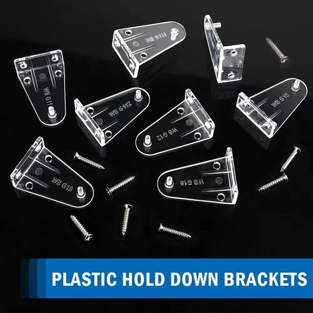 12pcs Transparent Plastic Blinds Placement Hooks Hold Down Brackets Curtain Accessories For Home Windows= Positioning Hook