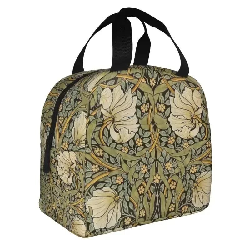 William Morris Pimpernel Insulated Lunch Bag Women Leakproof Floral Textile Pattern Thermal Cooler Lunch Tote Office Work School