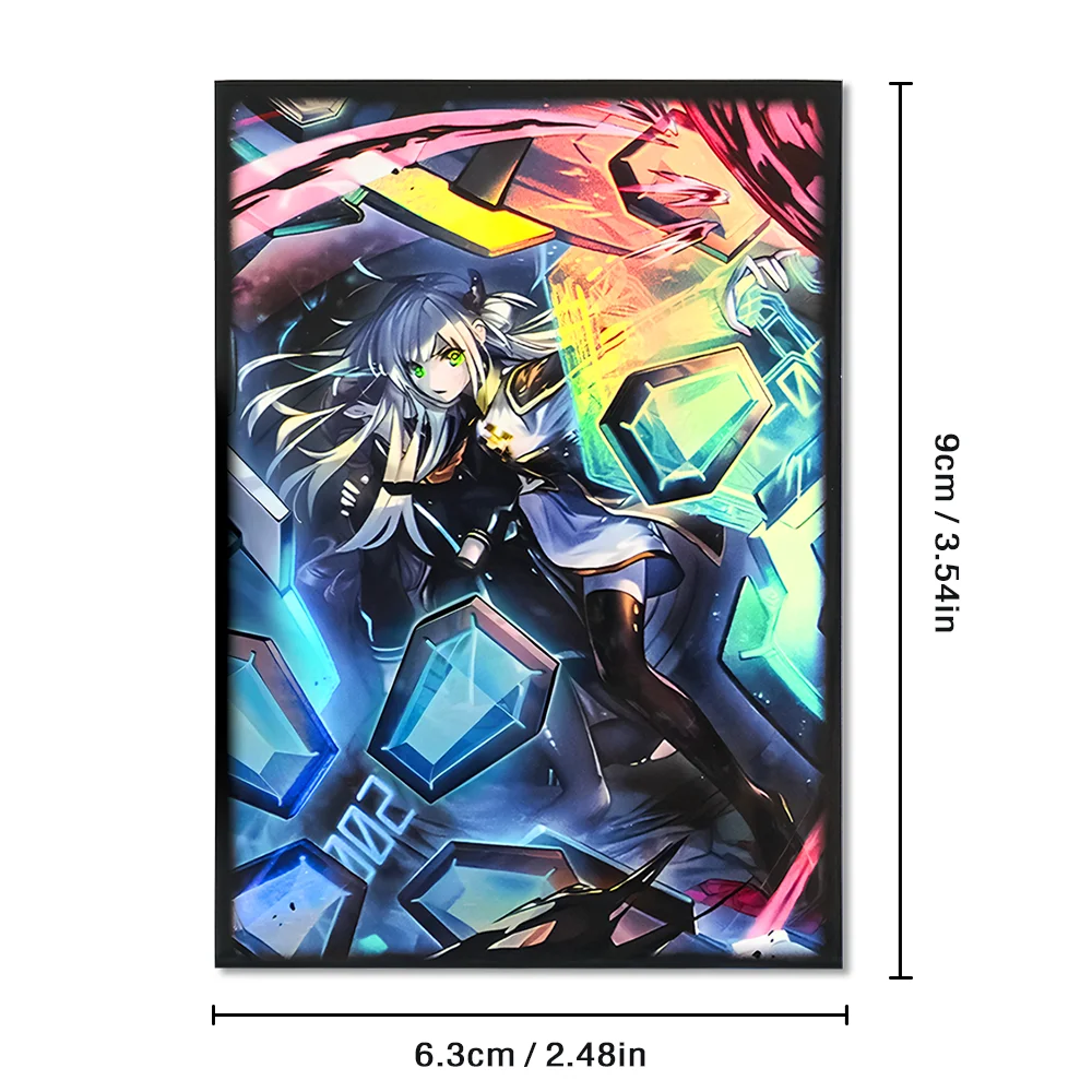 50pcs 63x90mm Anime Card Sleeves Japanese Size Board Game Trading Waterproof Card Protector for YGO Categorizable Best Gift