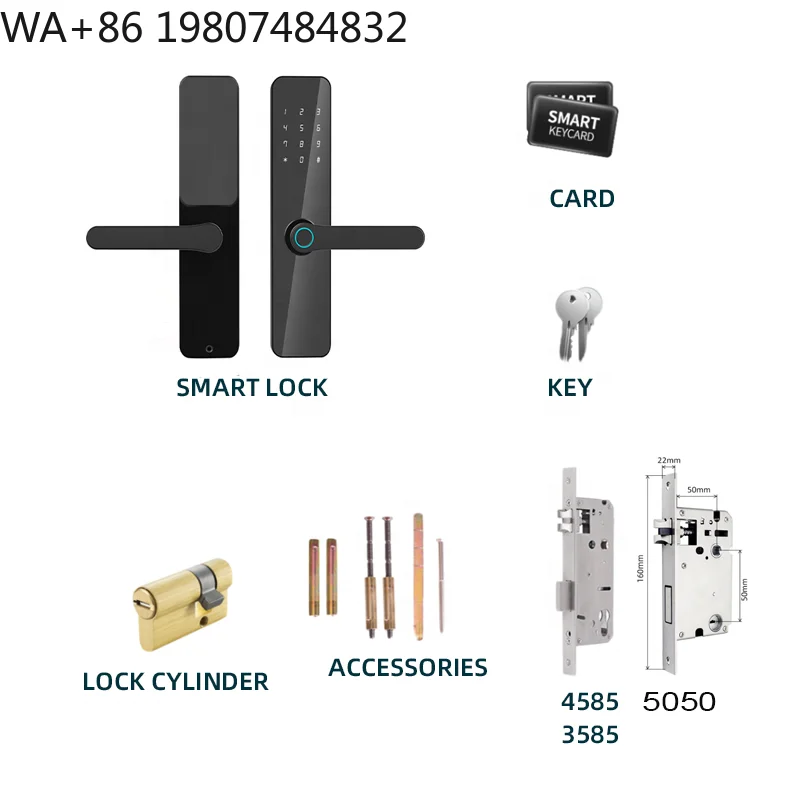 Alexa Voice Control Digital Smart Door Lock WiFi Remote Access Fingerprint Password Airbnb Apartment Building Anti-theft Lock