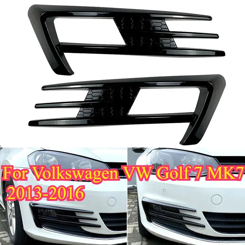 

For Volkswagen VW Golf 7 MK7 2013 2014 2015 2016 Car Front Bumper Splitter Canards Fog Light Lamp Cover Trim Accessories