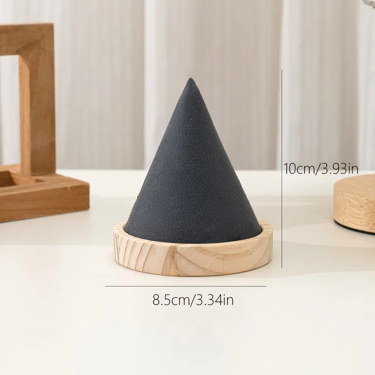 Wood Cone Bracelet Display Stand Bracelet Ring Necklace Storage Rack Creative Jewelry Display Holder Counter Props Display Stand