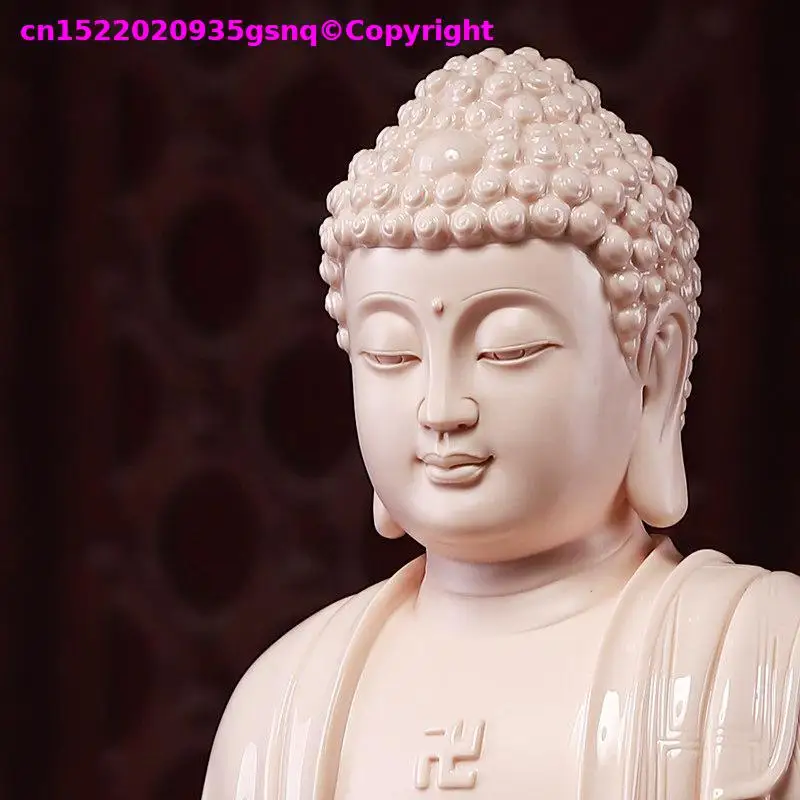28,36cm TOP Fine china the buddha handcrafted ceramic Buddha statue Family Buddhist shrine enshrine RU LAI FO Tathagata Buddha