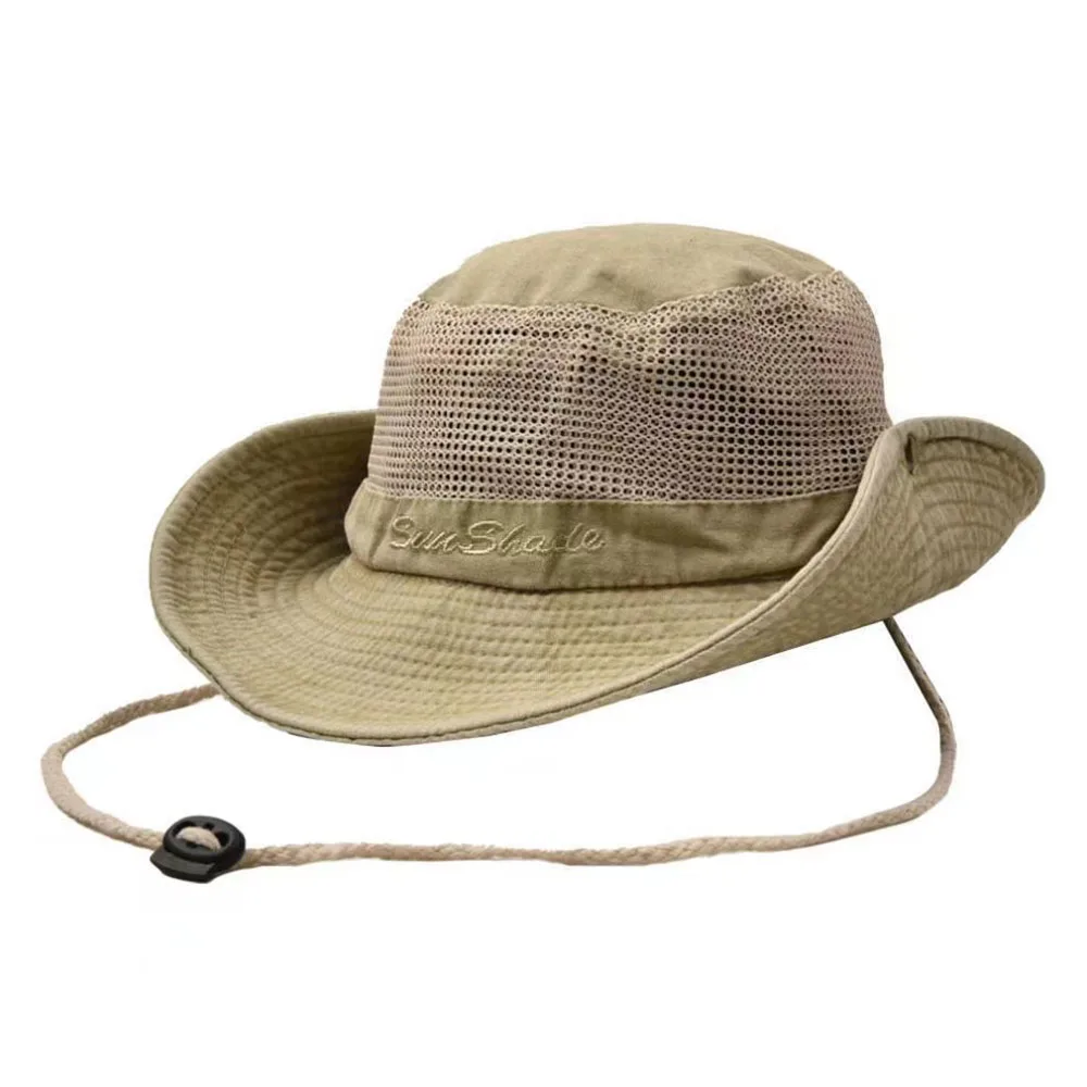 HATZZI Unisex Summer Sun Protection Bucket naturehike Hiking Camp Mesh cap for men and Women , boonie Jungle Fishing hats