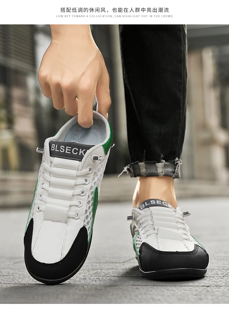 2026 Sommer Neuer Stil Geschlossene Halbschuhe für Herren mit atmungsaktivem Mesh-Slip-On-Design, modische und atmungsaktive Loafer – Detail 14