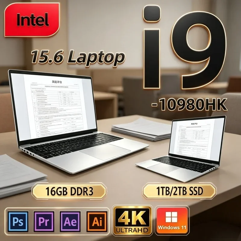 2026 New Hot Workstation‑Grade 15.6 Inch FHD 120Hz IPS Notebook I9‑10980HK 16/32GB RAM 2TB SSD Win11 Office Portable PC