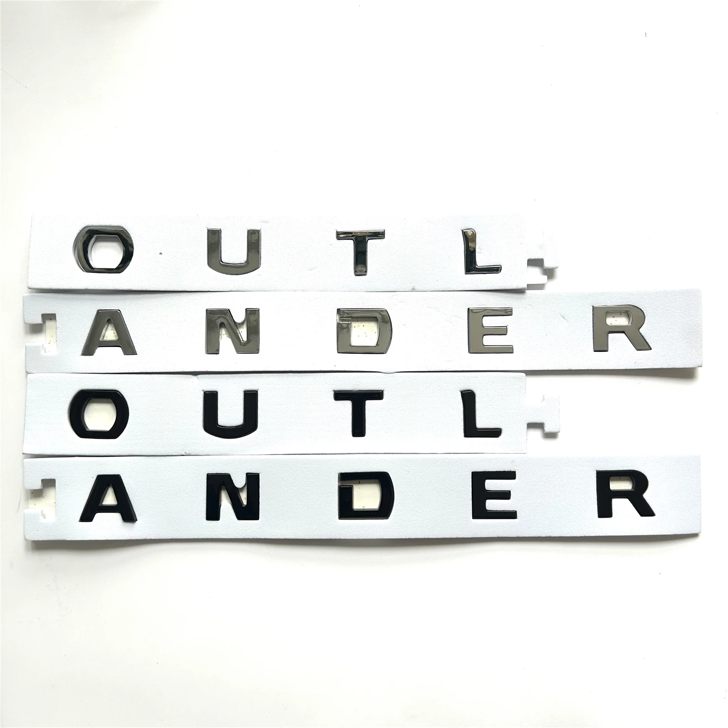 1Pcs 3D ABS OUTLANDER Car Letter Front Head Hood Bonnet Grill Decals Emblem Badge Sticker Decal Styling Accessories