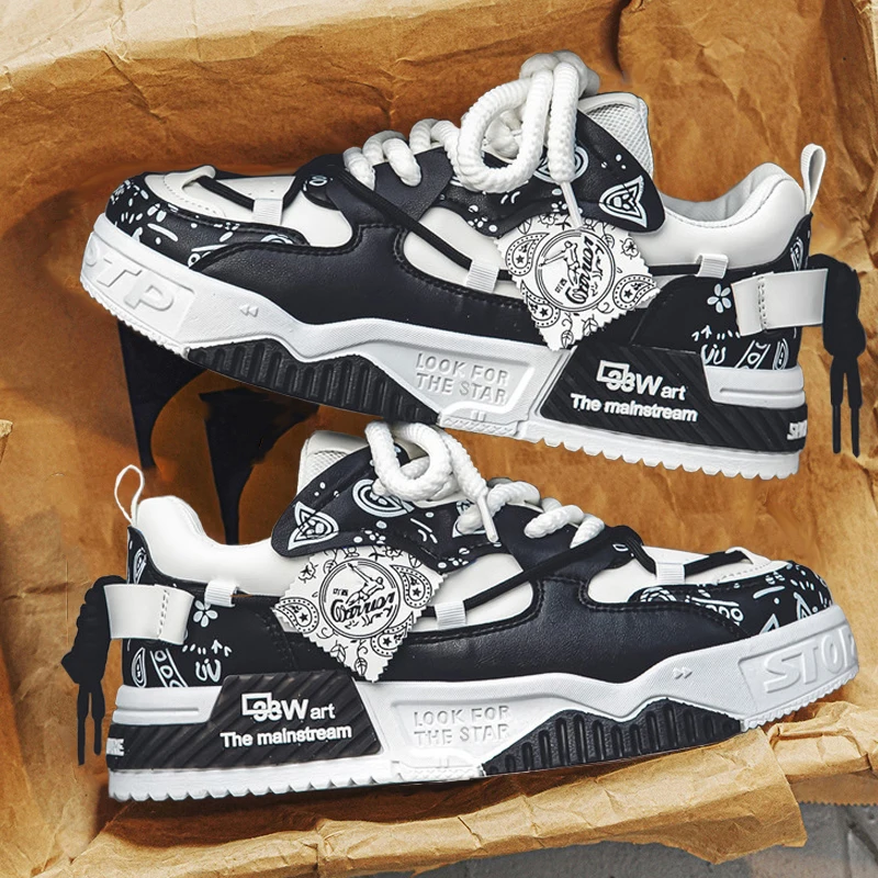 

Спортивная повседневная обувь, кроссовки с граффити-принтом, мужская повседневная обувь, всесезонная обувь, подходит для походов на природу, отдыха.