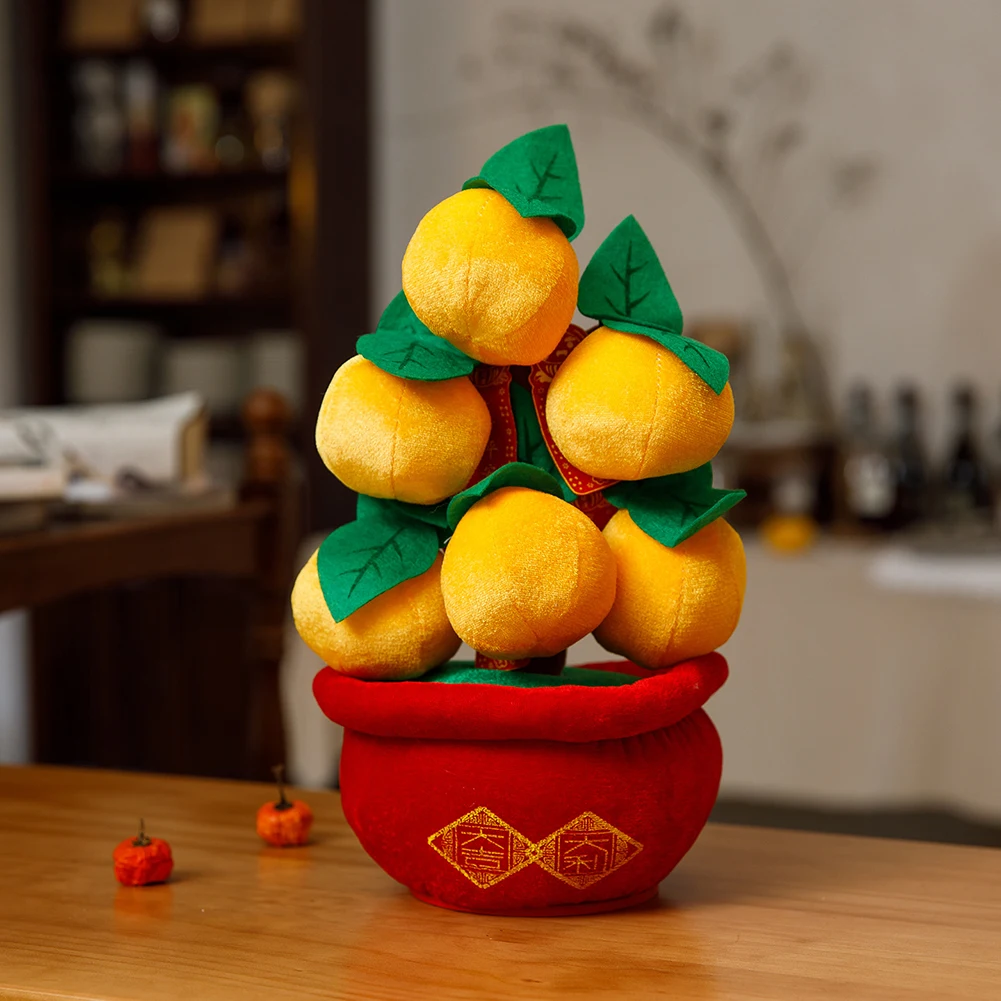 

Fabric Peach Blossom Tree Ornament for Seasonal Holiday Decoration Suitable for Home Desks Counters and Shelf Displays