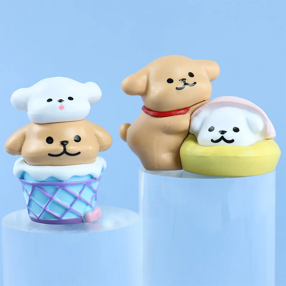 Twee kleine honden Verhaal Blind Box Puppy Dagboek Cultureel speelgoedbeeldje voor bureau Ontspanning Mysterie Creatief cadeau aan kinderen Vrienden