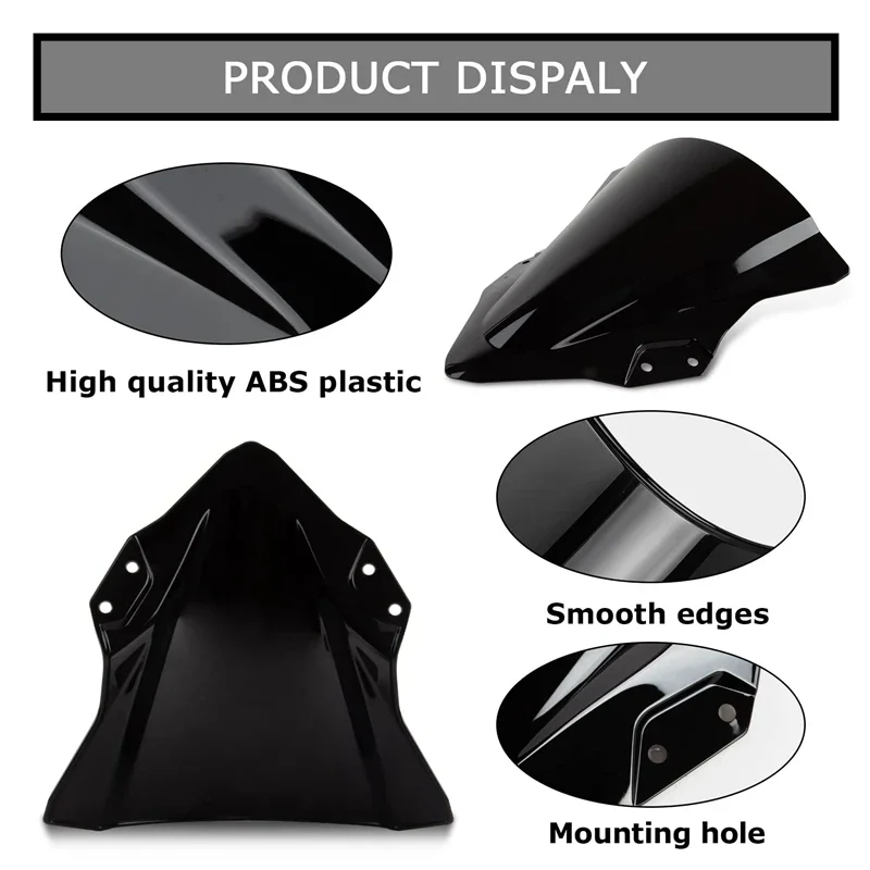 Motorclycle Accessories Windshield Windscreen Fairing Screen Double Bubble Motos For Kawasaki Ninja 250 400 EX400 2018-2022