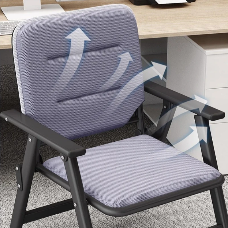 Tragbarer Büro-Klappstuhl, bequemer Sitz, Computerstuhl, Rückenlehne, Konferenzraum, Training, Quiz, Büromöbel