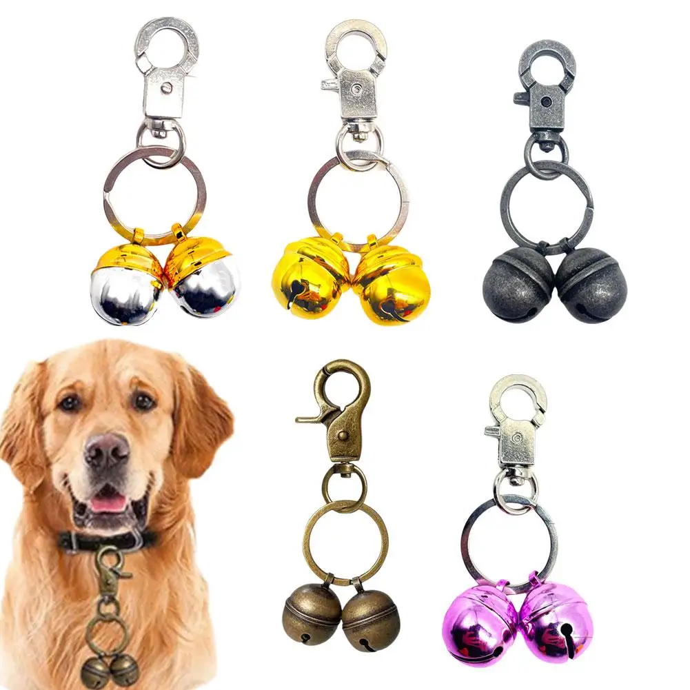 Dog Collar Charm Pet Bell Puppy Cat Bell Pendant Accessories Keychain Charm With Clasp Brass Bells Extra Large Loud For Dog X5R3