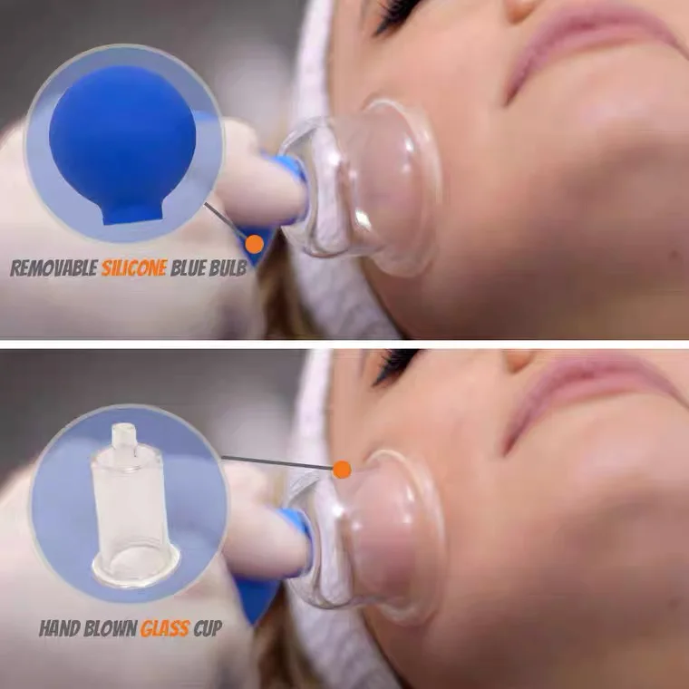 Masajeador Facial de goma con ventosas al vacío, tazas faciales anticelulitis, terapia de ventosas antiarrugas, herramienta Facial