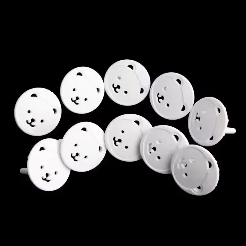

1-10pcs Bear EU Power Socket Electrical Outlet Baby Kids Child Safety Guard Protection Anti Electric Shock Plugs Protector Cover