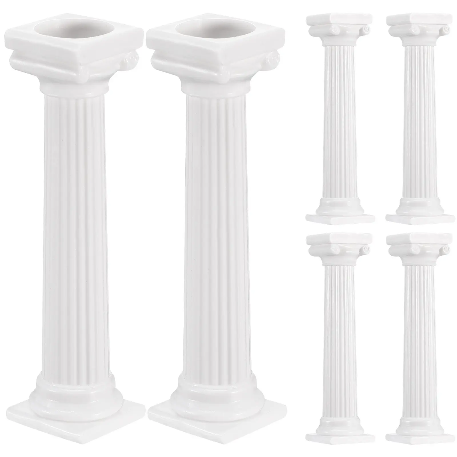 8 Pcs Cake Column Pillar Displaying Holders Plastic Columns Decorating Pillars Roman Sticks Support Rods