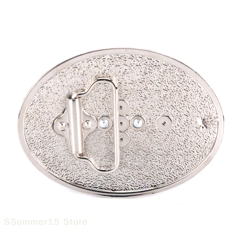【R】Silver Long horn Texas Bull Belt Buckle Cowboy Western Metal Alloy Buckles