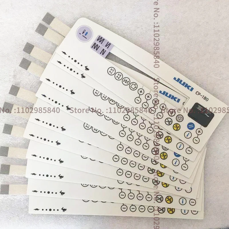 10pcs JUKI 8700 9000 CP-180 Button Switch Paper Sticker Keyboard Sheet Operation Unit Panel Board Membrane Industrial Sewing