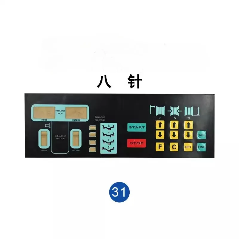 Touch Keyboard Plastic Board for Tire Balancer Accessories SHIKEN SBM96 Balancer Keypad Display Panel Car Tire Machine Panel