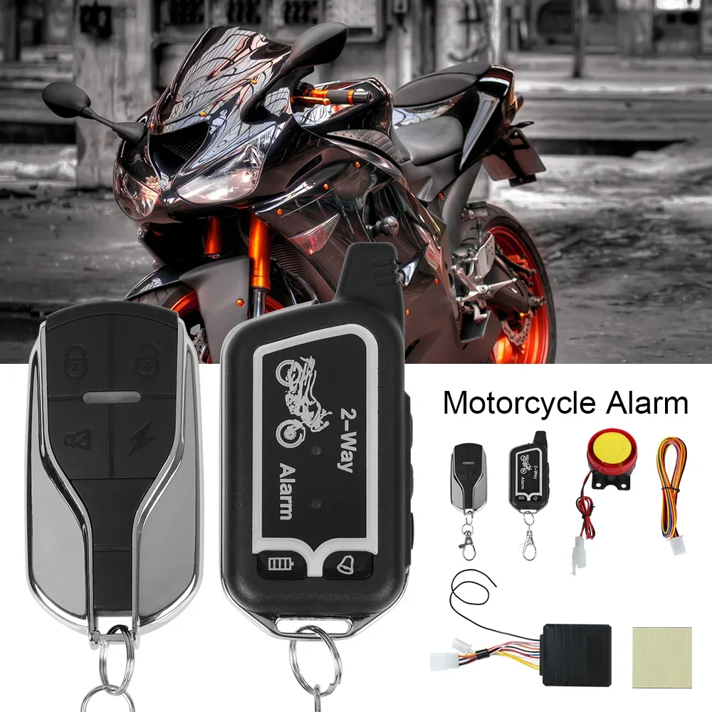 

125db 12V Motorcycle Alarm System 2 Way Protection With Remote Controller Electric Bicycle Motorbike Security Warning Alert Set