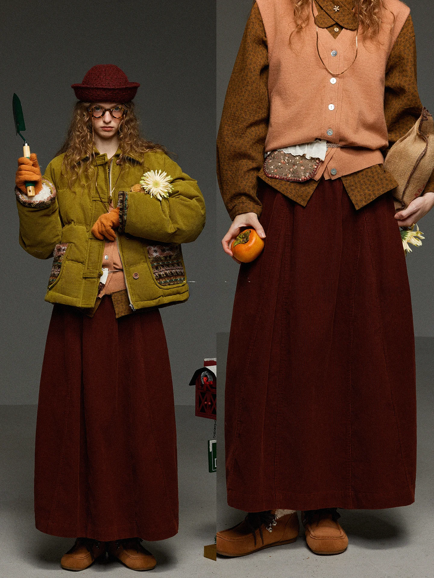 

Свободная бархатная юбка трапециевидной формы с эластичной резинкой на талии в стиле ретро, женская осенне-зимняя универсальная повседневная свободная юбка-зонтик