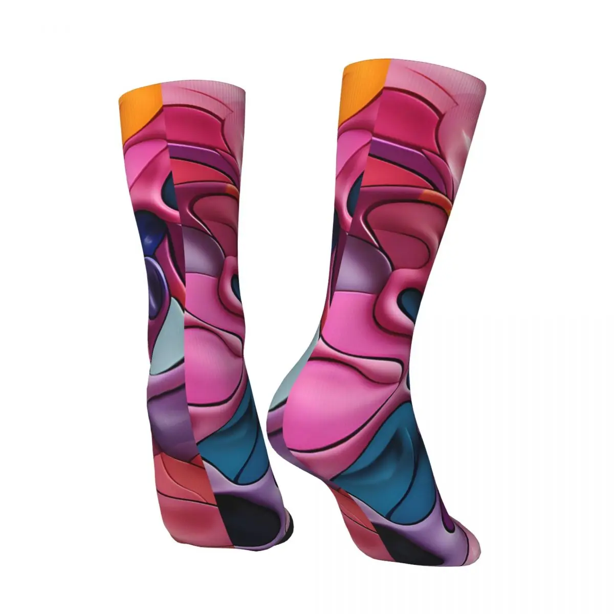 Crazy compression Full Color Camouflage Sock for Men Harajuku Seamless Pattern Crew Sock Casual