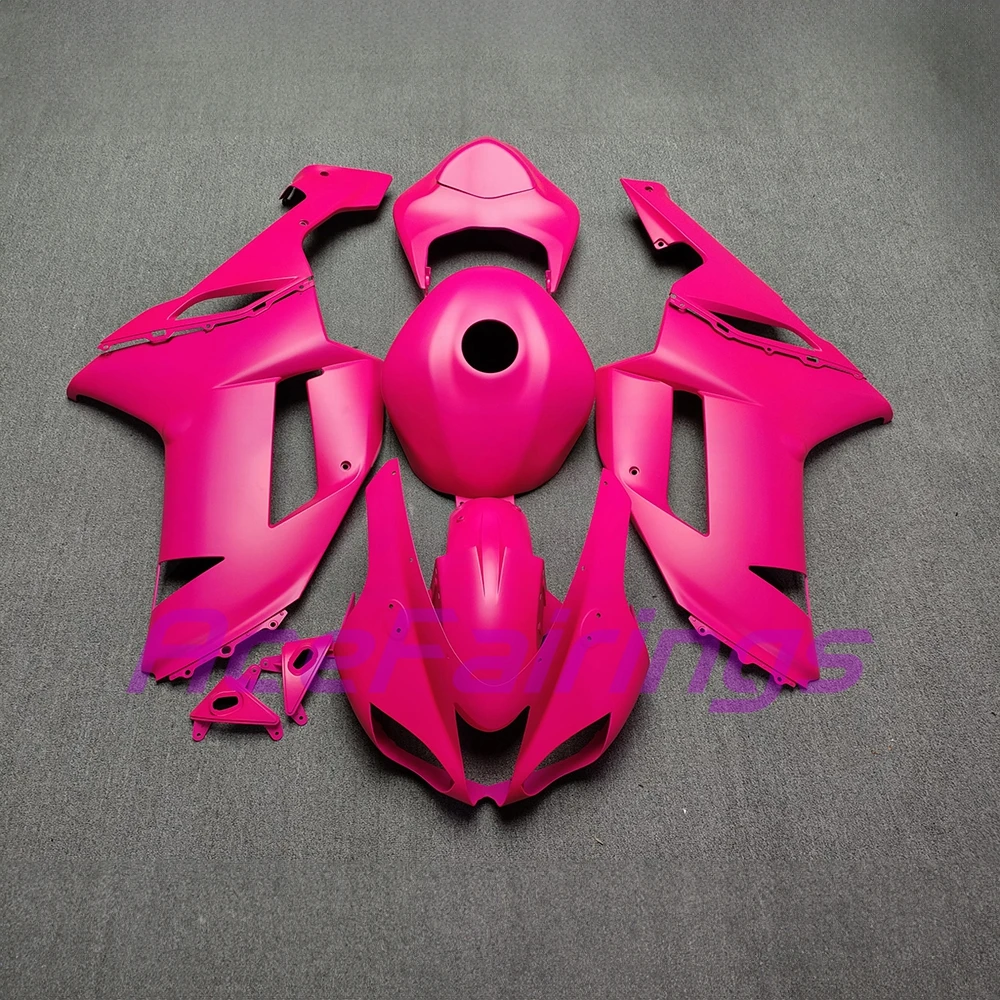 Injection Fairing Set 2007 2008 ZX-6R Matte Pink Custom Prime Motorcycle Fairings Kit Glassy Blue For Kawasaki 07 08 ZX 6R