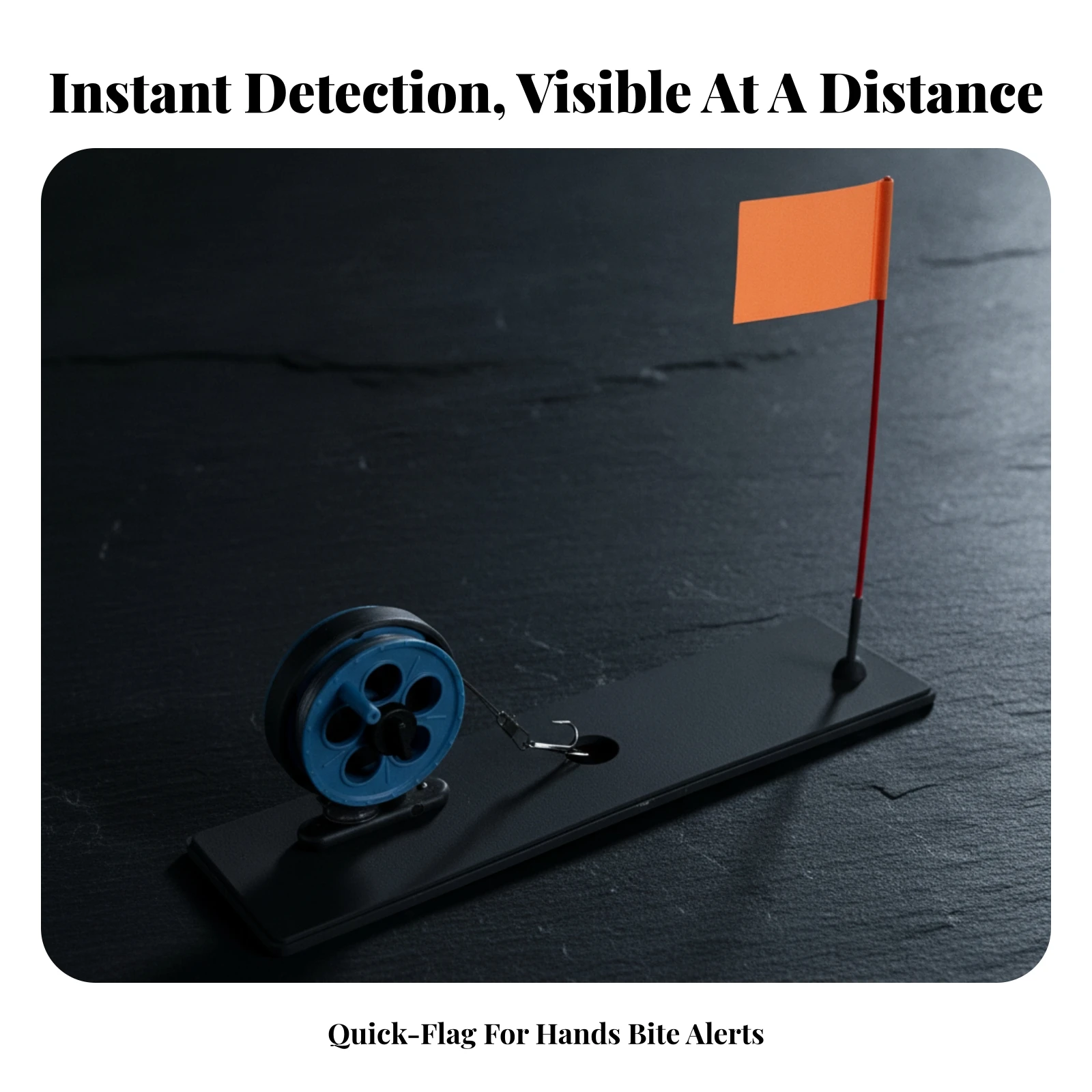 Ice Fishing Ice Fishing Rig High-Visibility Ice Fishing Flag Ice Fishing Rig with Flag Portable Strike Indicator Lightweight