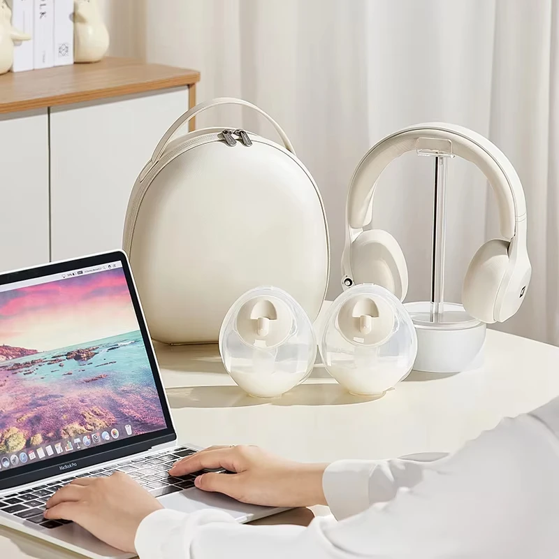 مضخة ثدي كهربائية يمكن ارتداؤها بدون استخدام اليدين بتصميم جديد لعام 2024 لحليب الثدي