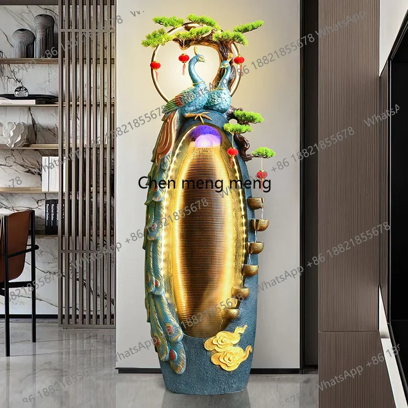 New Chinese-style flowing water ornament circulating water living room office floor decoration water feature