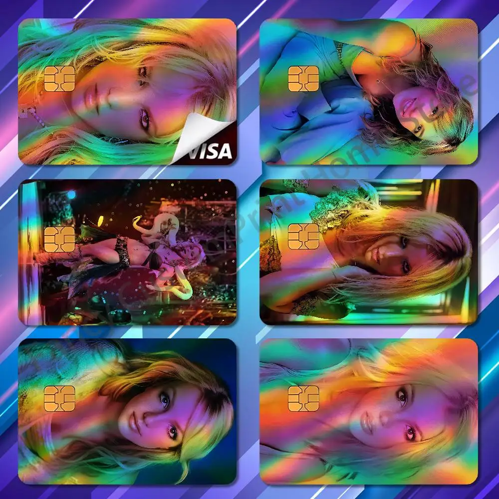 

Pop Princess B-Britney Spears Credit Debit Card Color Laser Stickers Films Anime Diy Waterproof Sticker Film
