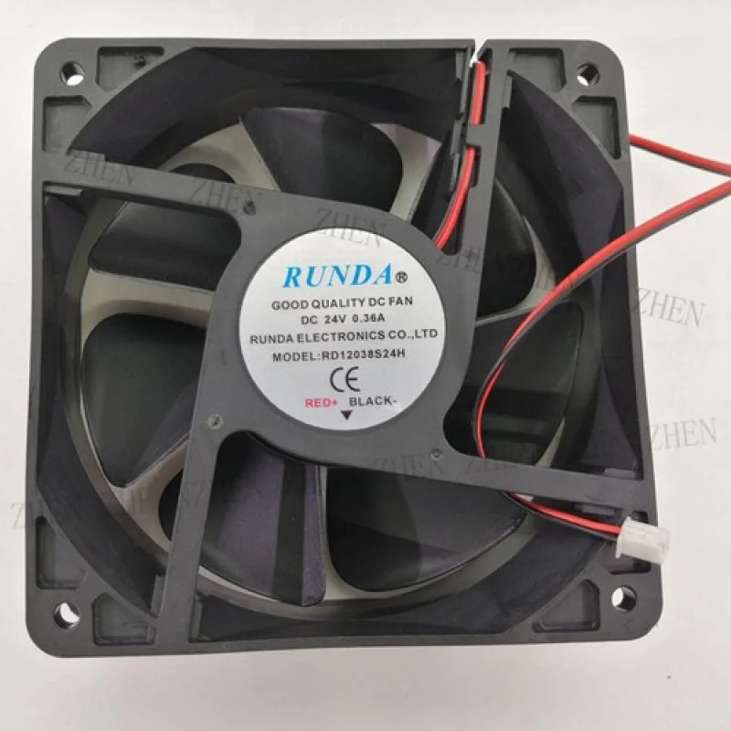 Y   1PCS New  for RUNDA RD12038S24H DC24V 0.36A 2-wire cooling fan # QW.