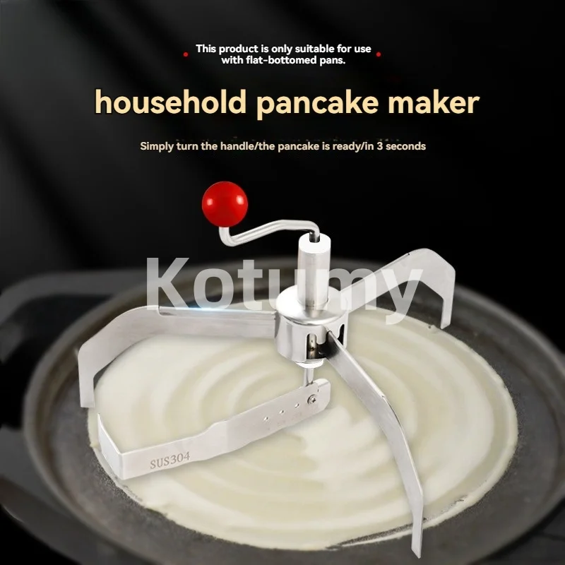 Multi-Function Pancake versatile, Household Stainless Steel Foldable Pastry Maker with One Turn Molding