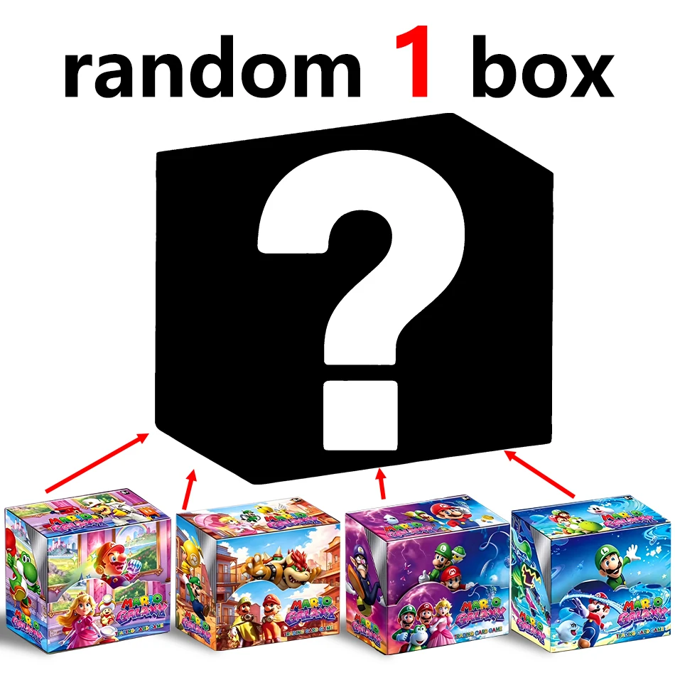 Neue 36-teilige Mario Bros Spielkarten Super Mario Sammelkarten Actionfiguren Englische Booster-Packung Kampfspielzeug Geschenk