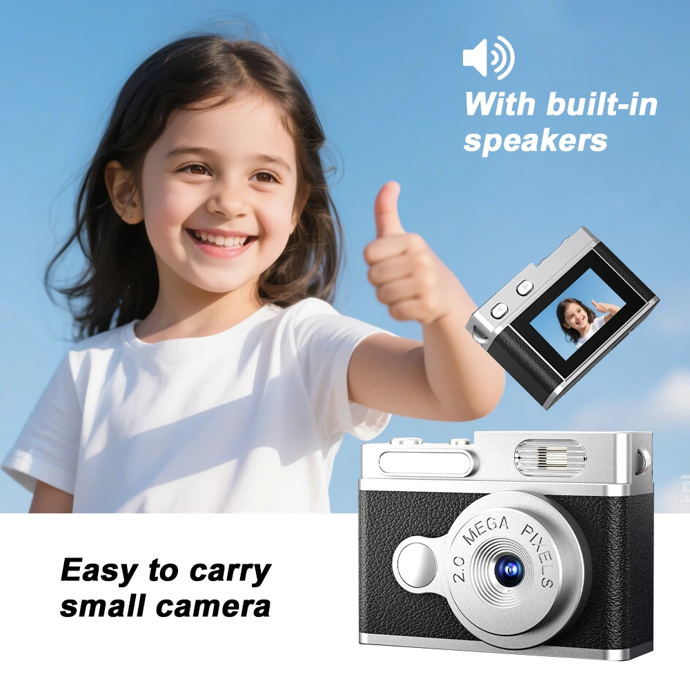 S12 Digital Camera 1080P Retro Mini Camera 0.96in Screen Portable Video Recorder Necklace Pendant Small Camcorder Video Recorder