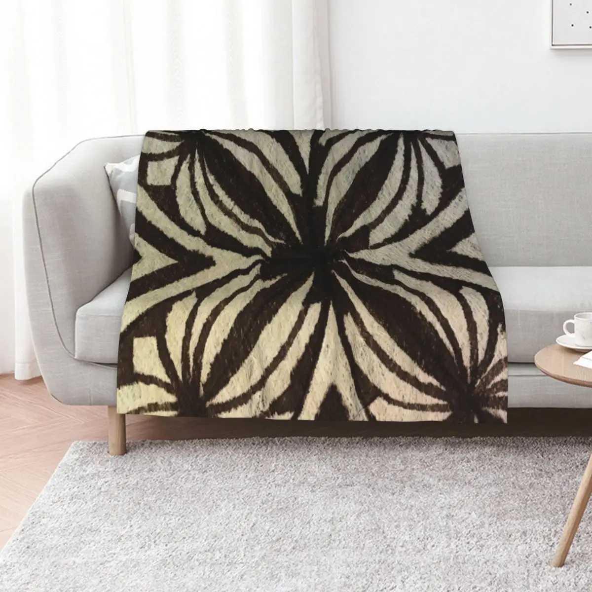 

Tongan Tapa Design Throw Blanket Plaid on the sofa sofa bed Luxury Throw Luxury Blankets