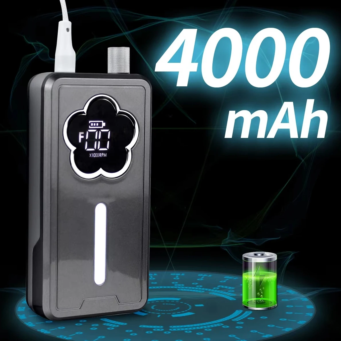 

Nail Drill Manicure Tool Pedicure Machine with Display Rechargeable Professional Electric Nail File 40000 RPM Drill for Nails