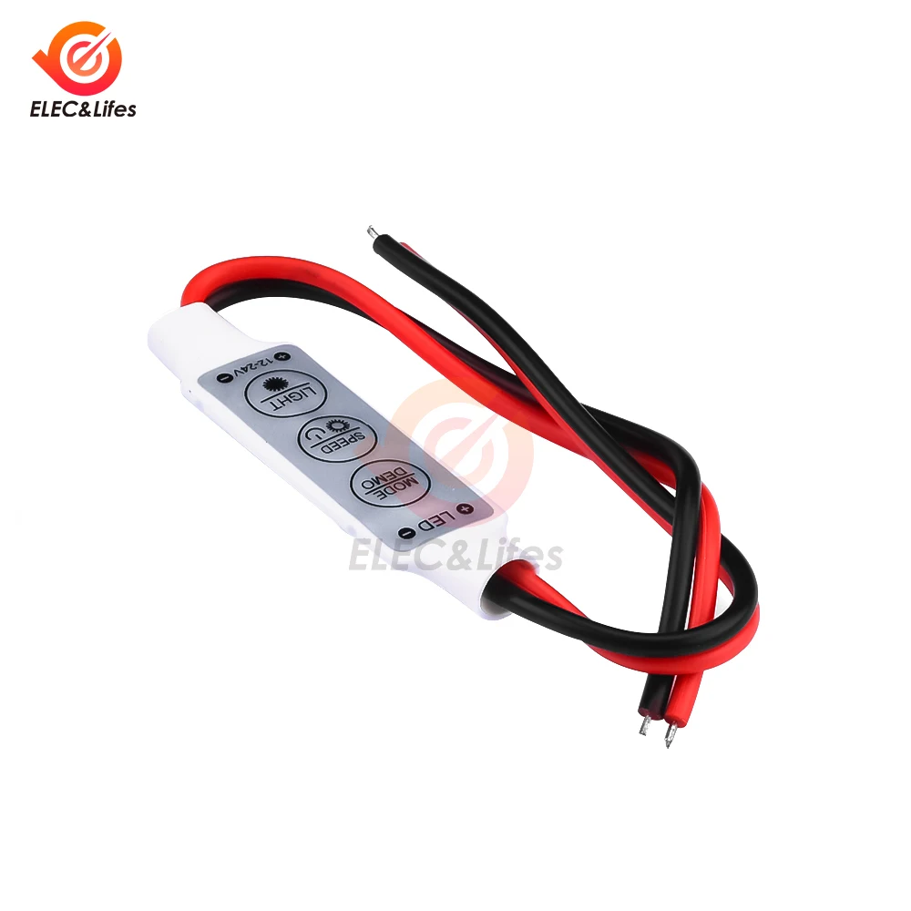 10 قطعة صغيرة 3 مفاتيح للون واحد LED سطوع باهتة تحكم التبديل ل 3528 5050 5630 5730 3014 LED قطاع ضوء 12 فولت