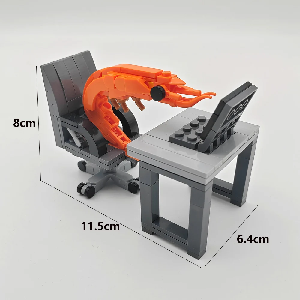 MOC Bouwsteengarnalenmodelbeeldjes, puzzelmontage, jongens en meisjes willekeurig mengen, creatieve parodieën van internetberoemdheden
