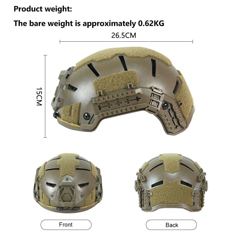 BOOIU Tactical Helmet ABS Child Helmet for Head Circumference 50-55cm Outdoor Sport CS Riding Airsoft Helmets Protect Equipment