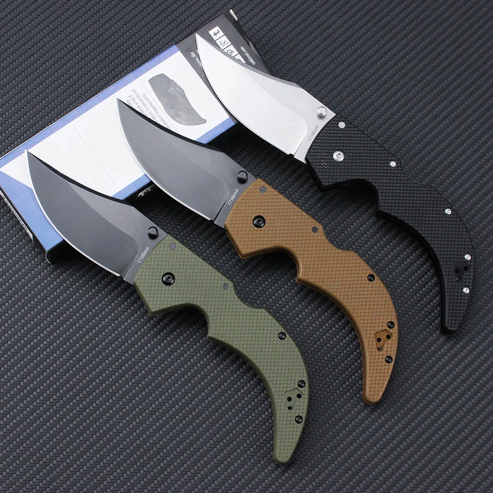 

New Cold Medium Spartan Folding Knives Tactical G10 Handle Utility Tanto Knife Outdoor Military Combat Hunting Knives EDC Tools