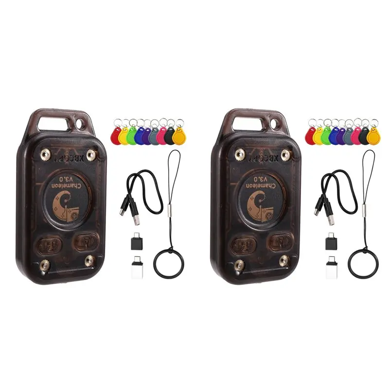2x-chameleon-v30-rfid-smart-chip-reader-card-emulator-id-ic-125k-1356m-tag-copyer-reader-writer-18xuid-keychain-y41a