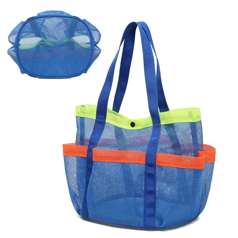 Borsa da spiaggia portatile in rete per doccia, borsa da viaggio, borsa da viaggio, borsa da bagno per nuoto, adatta per campeggio all\'aperto,