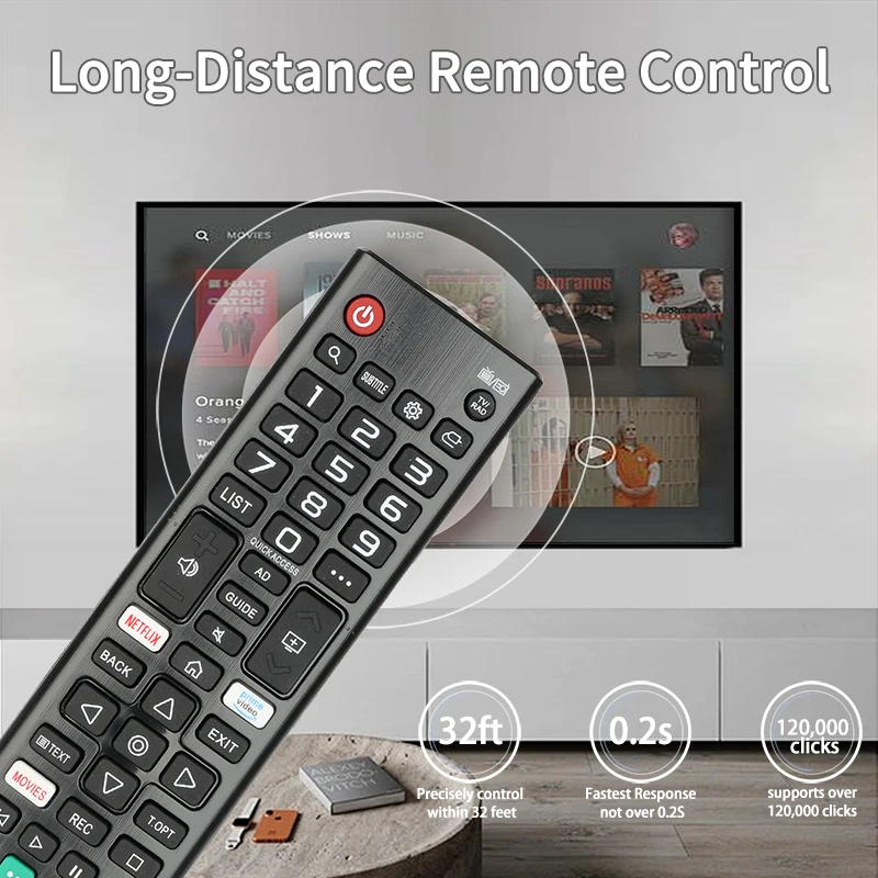 For AKB75675301 AKB75675311 LG-TV-Remote-Control-Replacement With Netflix PrimeVideo and MOVIES Buttons, For LG TV 32LM6300